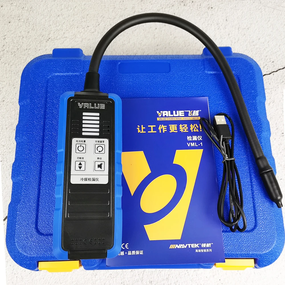 

VML-1 Refrigerant Detector Electronic Halogen Leak Detector R410 R22 R32 Refrigeration Snow Detection Y