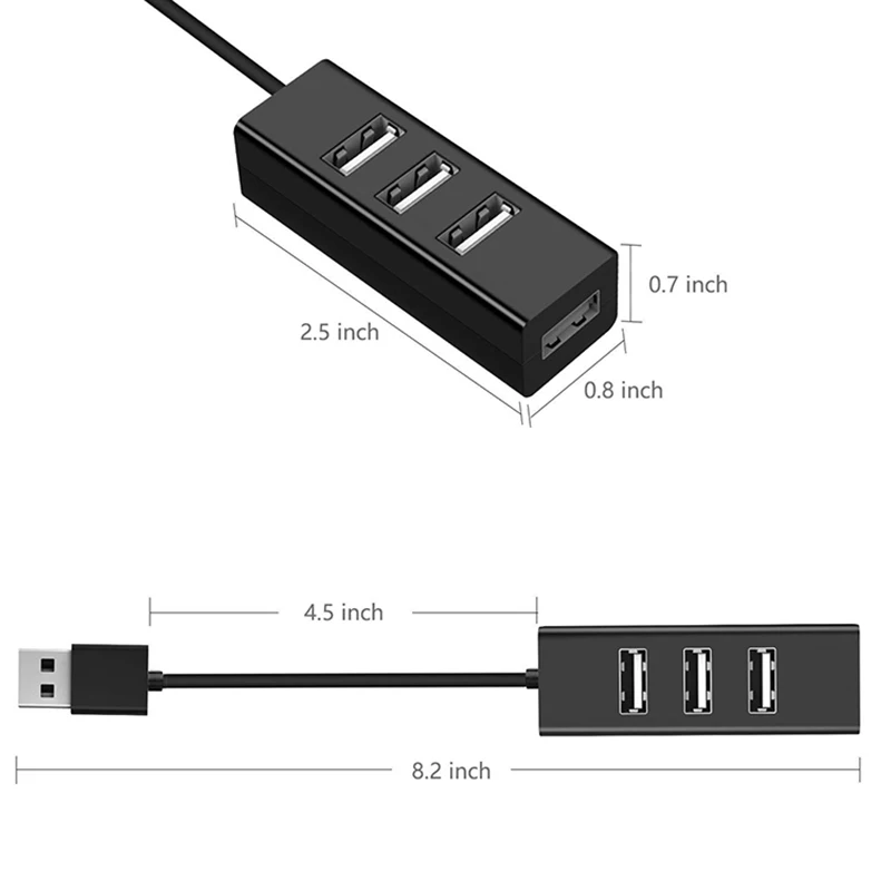 Высокоскоростной USB разветвитель BASIX usb хаб 2 0 4 Port USB2.0 для ПК ноутбука Hab