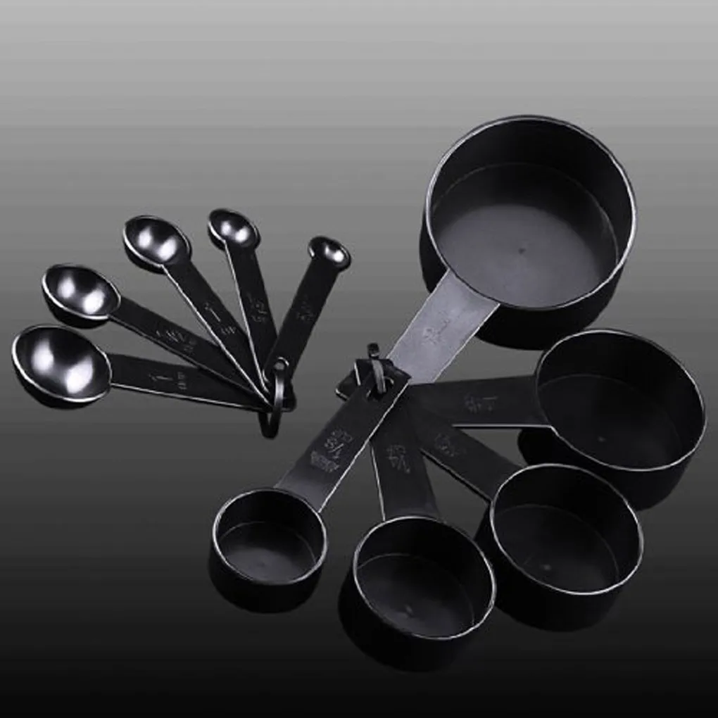 

10pcs/set Measuring Cups And Measuring Spoon Silicone Handle Kitchen Measuring Tool
