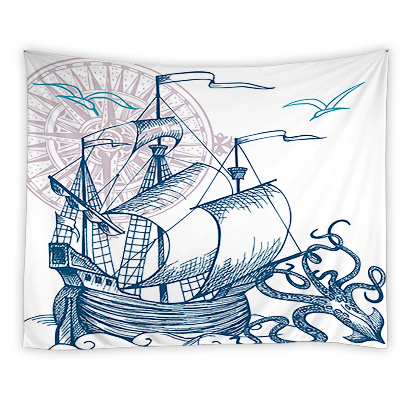 

Ocean Sea Sailing Cruise Ship Tapestry Home Decoration Bedroom Living Room Dormitory Wall Tapestry Cloth Waves