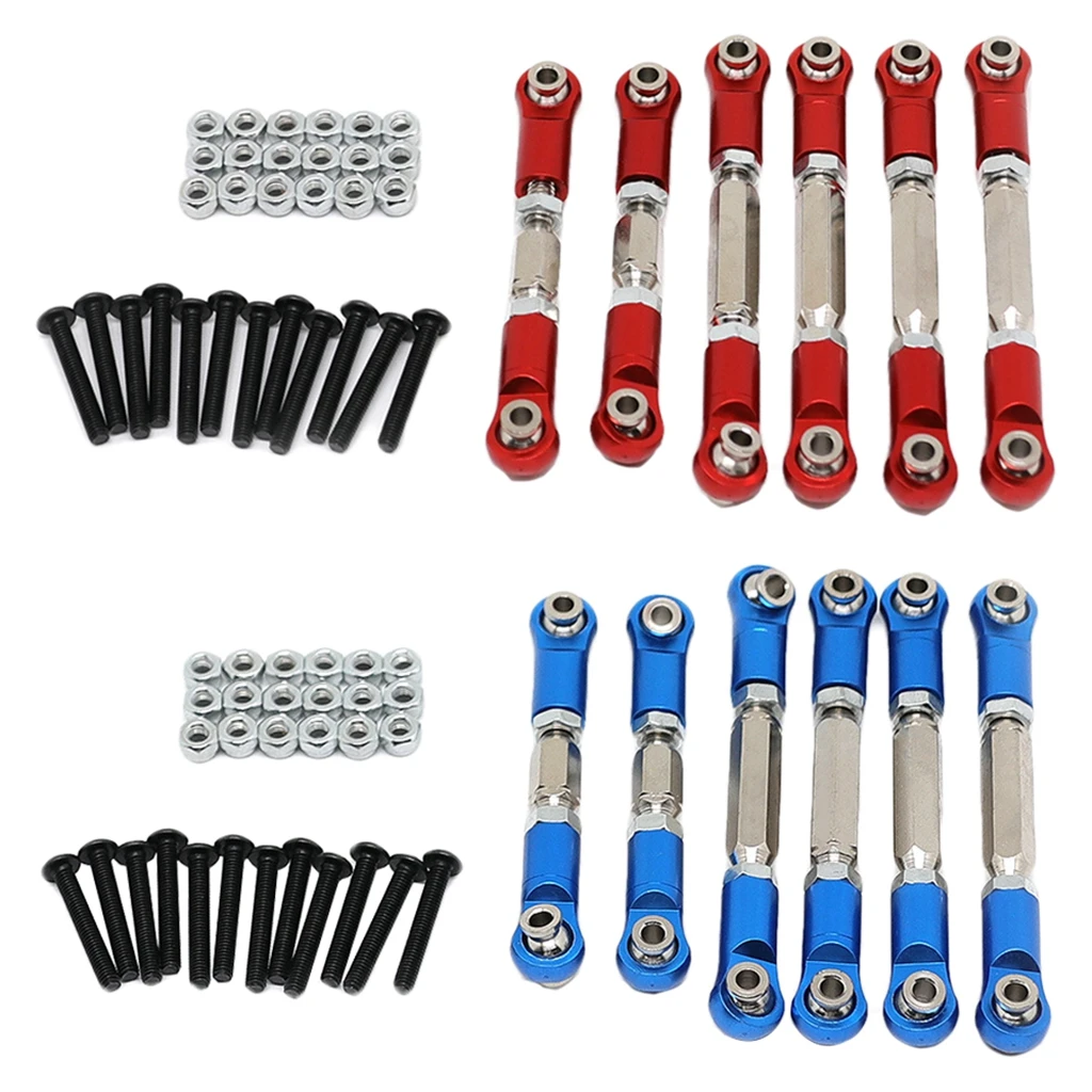 

6Pack RC Car Steering Linkage Servo Link Pull Rod for ARRMA BIG ROCK GRANITE 1/10 Monster Truck DIY Accs Parts
