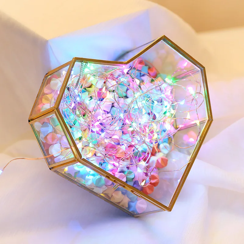 Прозрачная стеклянная коробка геометрической формы контейнер для хранения