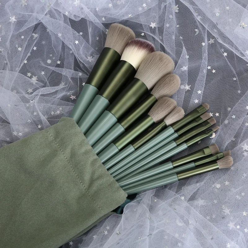 13 шт. набор кистей для макияжа из натурального волокна|Аппликатор теней век| |