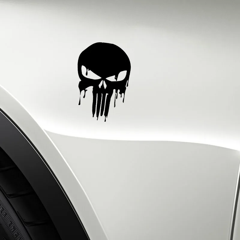 

15cmx10cm Funny skull Vinyl Car stickers Decals Motorcycle Accessories Car-Window Decorative Goods PVC