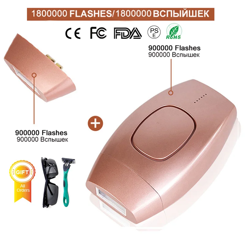 

1800000 Flash Permanent IPL Epilator Laser Hair Removal depiladora facial Electric photoepilator Painless Hair Remover dropship