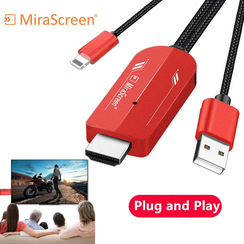 IOS 8 Pin HDMI кабель для подключения телефона к телевизору проектор 1080P Аудио Видео