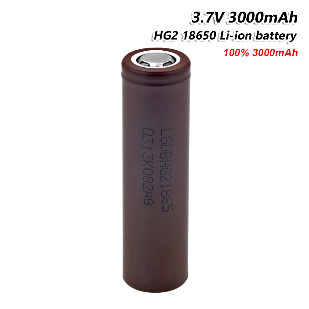 1 Pieces HG2 18650 батарея 18650 3000 мАч Высокая мощность разрядки литий-ионная аккумуляторная батарея высокой разрядки 20А большой ток - Цвет: 1 Pieces