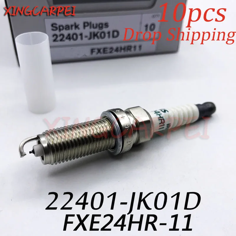 6 × иридиевая Свеча зажигания 22401-jk1e FXE24HR-11 подходит для Nissan 370Z INFINITI M37 EX 37 QX50 3 7 22401