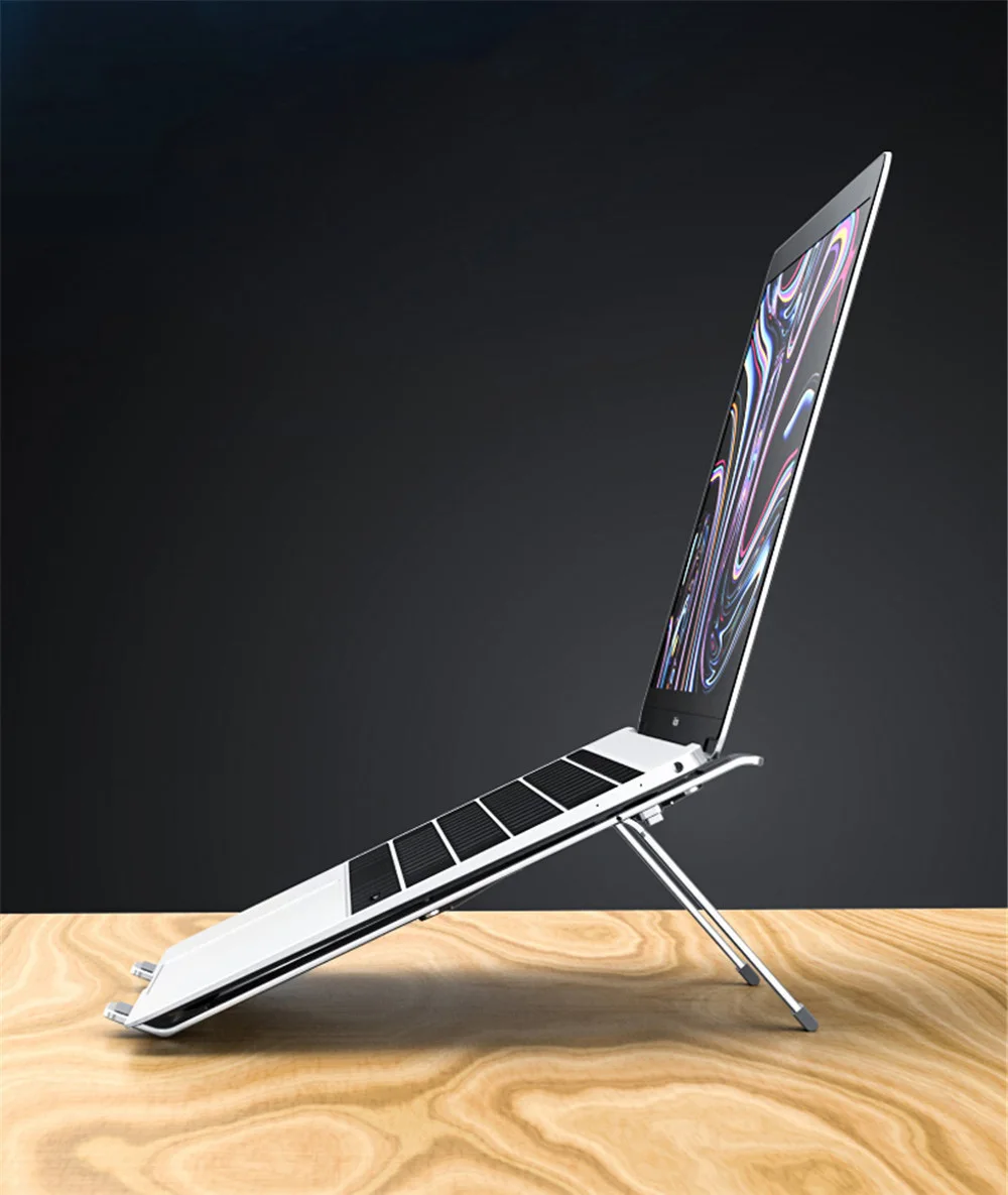 Портативная подставка для ноутбука, складная подставка для ноутбука Macbook Air Pro retina, подставка для ноутбука из алюминиевого сплава, охлаждающий кронштейн для компьютера