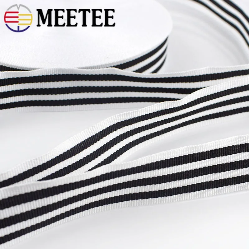 30 метров черно белые полосатые Полиэстеровые лямки сумка рюкзак ремень ленты