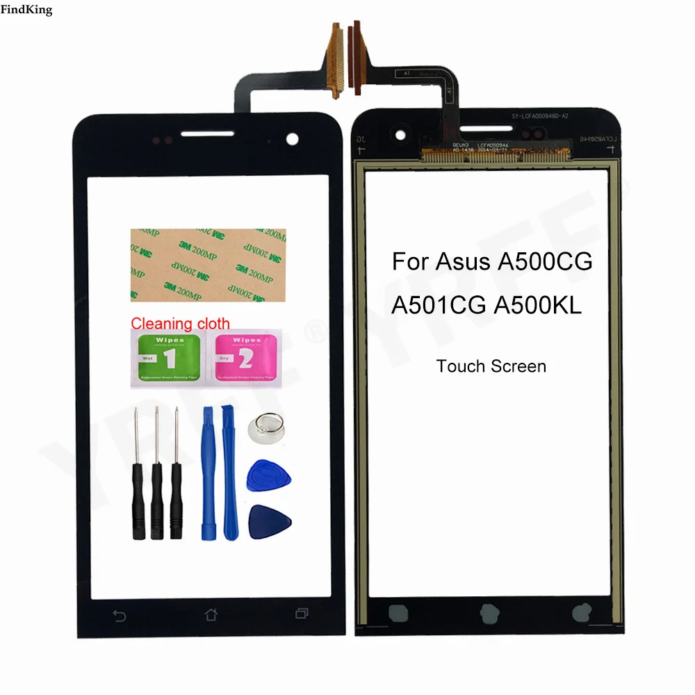 

Mobile Touch Screen For ASUS Zenfone 5 ZF5 ZF 5 A500CG A500KL A501CG T00J Touch Screen Digitizer Panel Front Glass Sensor