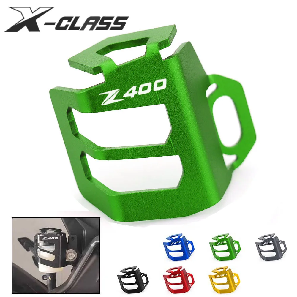 

For KAWASAKI Z400 2017 2018 2019 Motorcycle Rear Brake Fuel Tank Oil Cup Cover Protector Holder Green CNC Aluminum Accessories