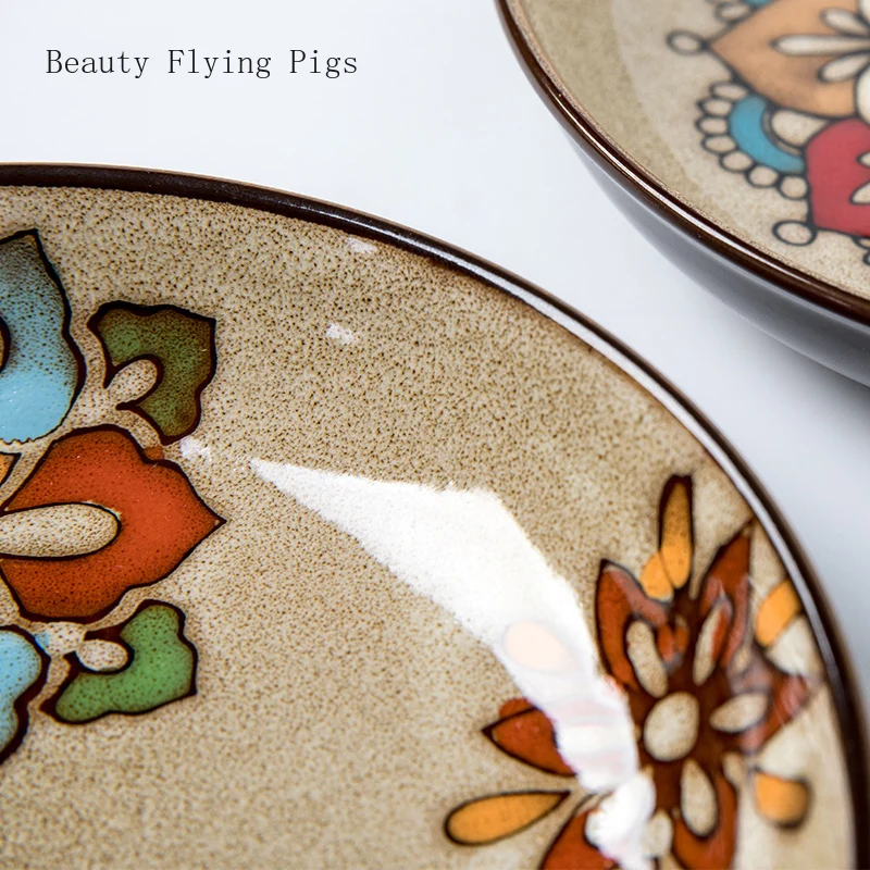 Простая Круглая Керамическая Посуда Западная Фруктовая тарелка для салата