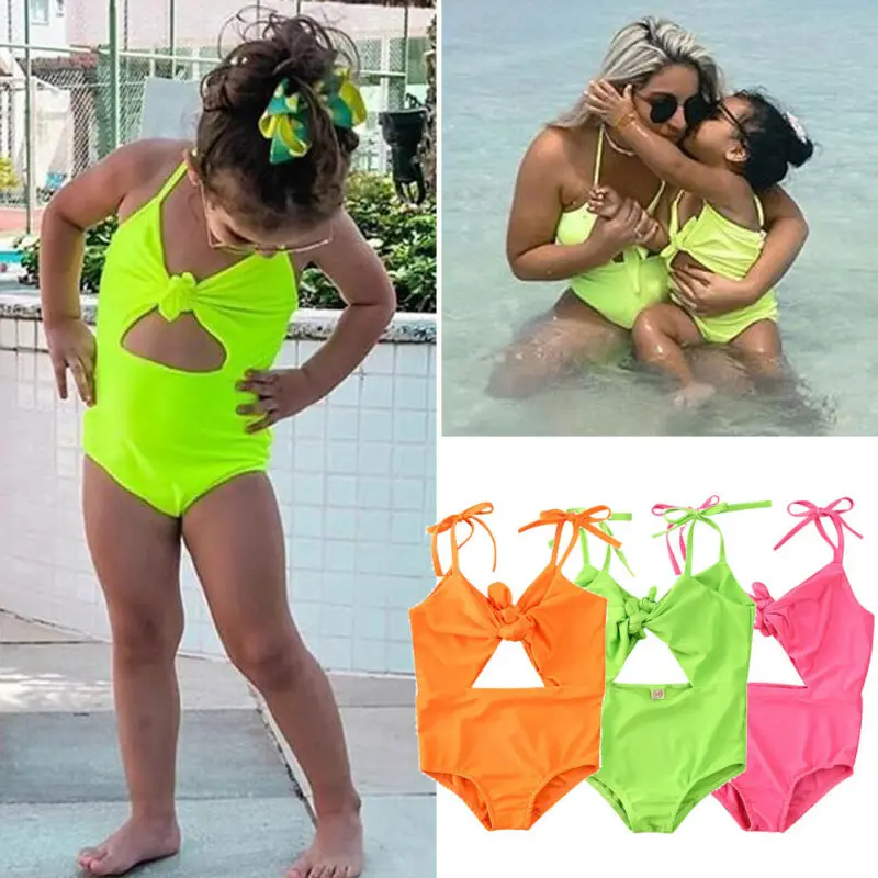Kids Baby Girl Bowknot Swimsuit Swimwear Bikini Tankini Swimming Bathing Suit | Спорт и развлечения