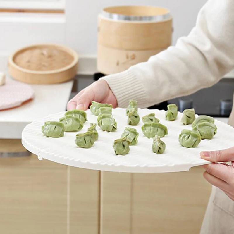 Household Dumpling Placemat Practical Storage Tray Foldable Dish Pasta Single Layer Cover Pads | Дом и сад