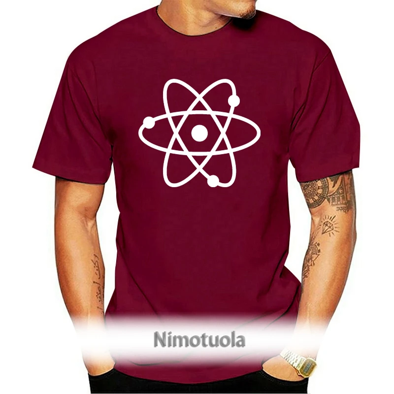 

Science Atom New Cool Geek Nerd Mens Loose Fit Cotton Mens T-Shirt Custom Printed Tshirt Hip Hop Funny Tee Mens Tee Shirts
