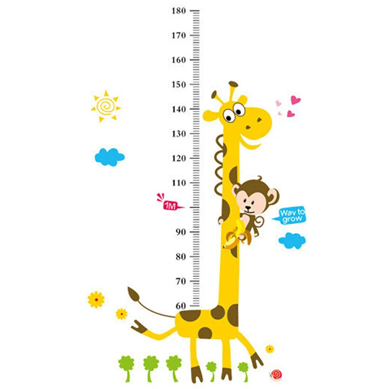 

Giraffe Height Stickers Children's Room Bedroom Waterproof Wall Stickers