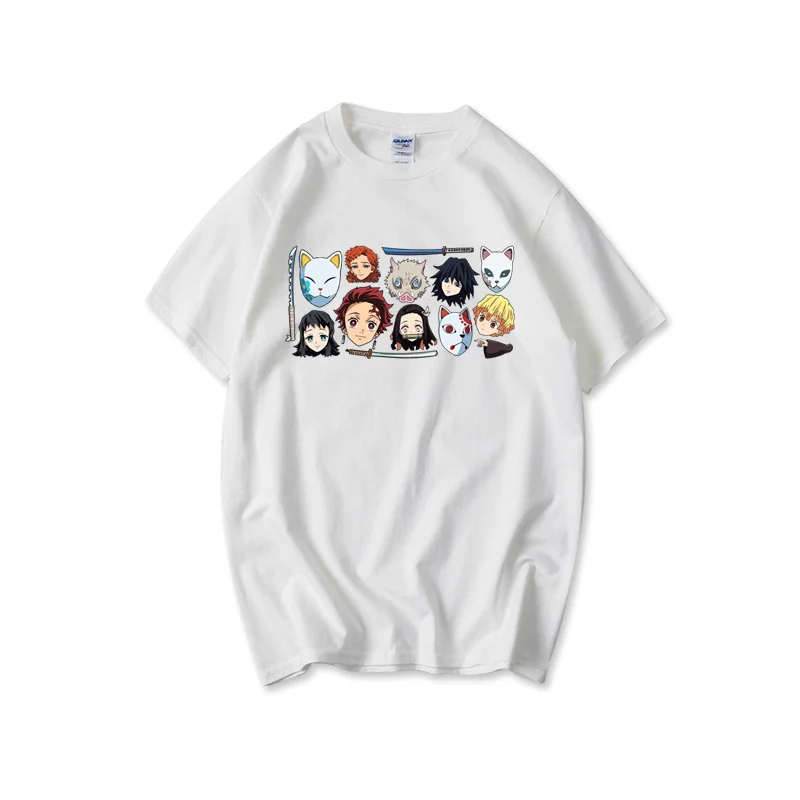 

Anime Demon Slayer Kimetsu No Yaiba T Shirt for Women Kawaii Unisex Tshirt Cotton Clothes Tees Lover Gift Harajuku Summer Tops