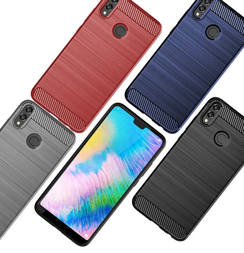 Противоударный мягкий чехол из углеродного волокна для Huawei Y Max | Мобильные