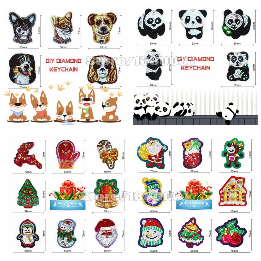 5D алмазная живопись брелок Стразы Подвеска с вышивкой Сделай Сам Набор для