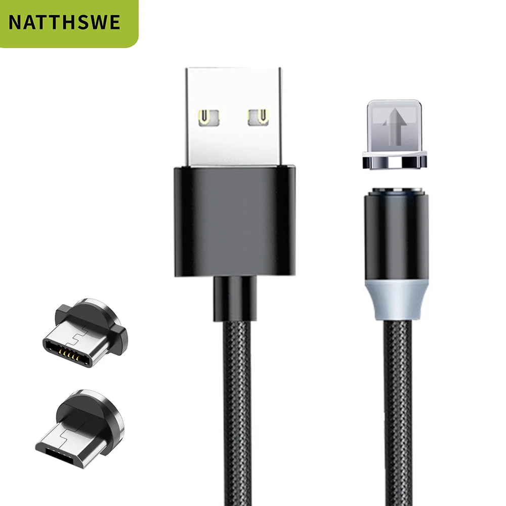NATTHSWE Magnetic USB Cable Fast Charging Type C for ios Magnet Charger Data Charge Micro Mobile Phone |