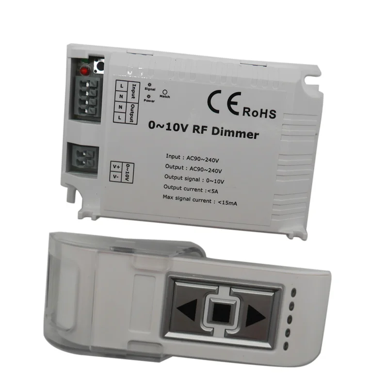 

High Voltage LED RF Dimmer AC110V- 220V 1 Channel 0-10V 1CH Trailing Edge Dimming 3 Key with Remote LED RF Dimmer Control DM015