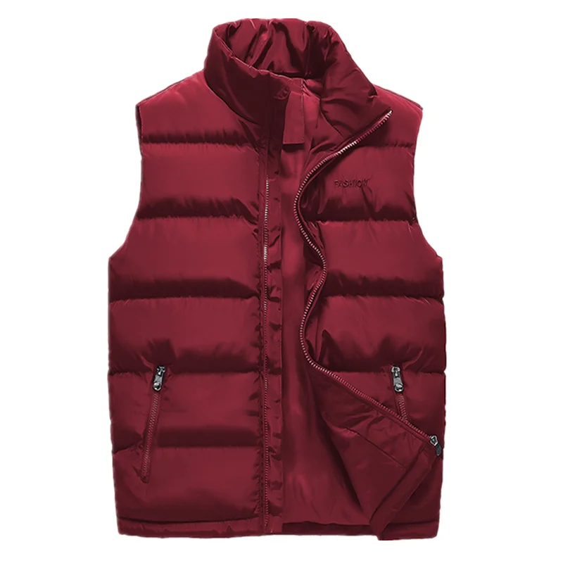 2020 зимняя мужская хлопковая жилетка с толстым воротником молодежная мода