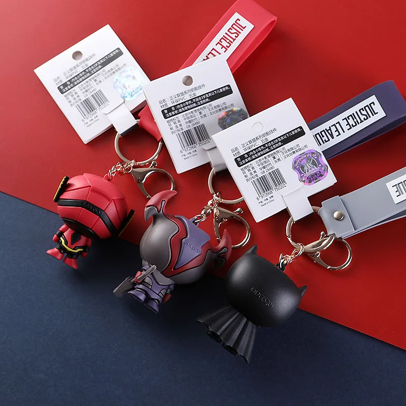 Брелок для ключей из серии Супергерои милые экшн-фигурки Бэтмена Супермена