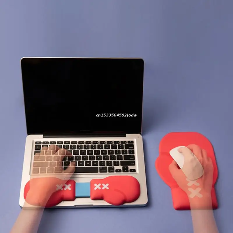 Boxing Glove Design PU Non-Slip Silica Gel Keyboard Tray Comfortable Typing pad Dropship | Компьютеры и офис