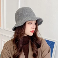 yqyxcy winter hat women cashmere wool bucket hats for women ladies fisherman cap with bow vintage bob hat female gorro 2021 new