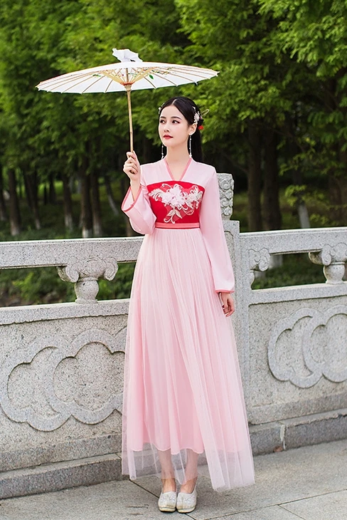 Китайская Подружка невесты Hanfu новинка 2019 осенне зимние модные костюмы платье
