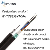 customized self supporting single mode 2 288 core figure 8 aerial pe jacket outdoor fiber optic cable gytc8s gytc8a