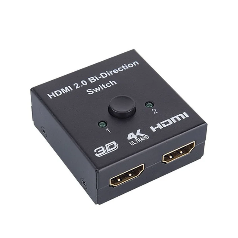 Переключатель HDMI UHD 2 порта двунаправленный ручной переключатель AB порты HDCP Sup 4K FHD