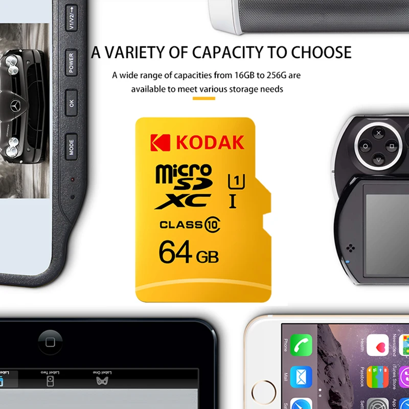 Карта памяти KODAK U1 Micro SD высокоскоростная карта sd класс 10 128 ГБ 32 16 TF/SD | Компьютеры и