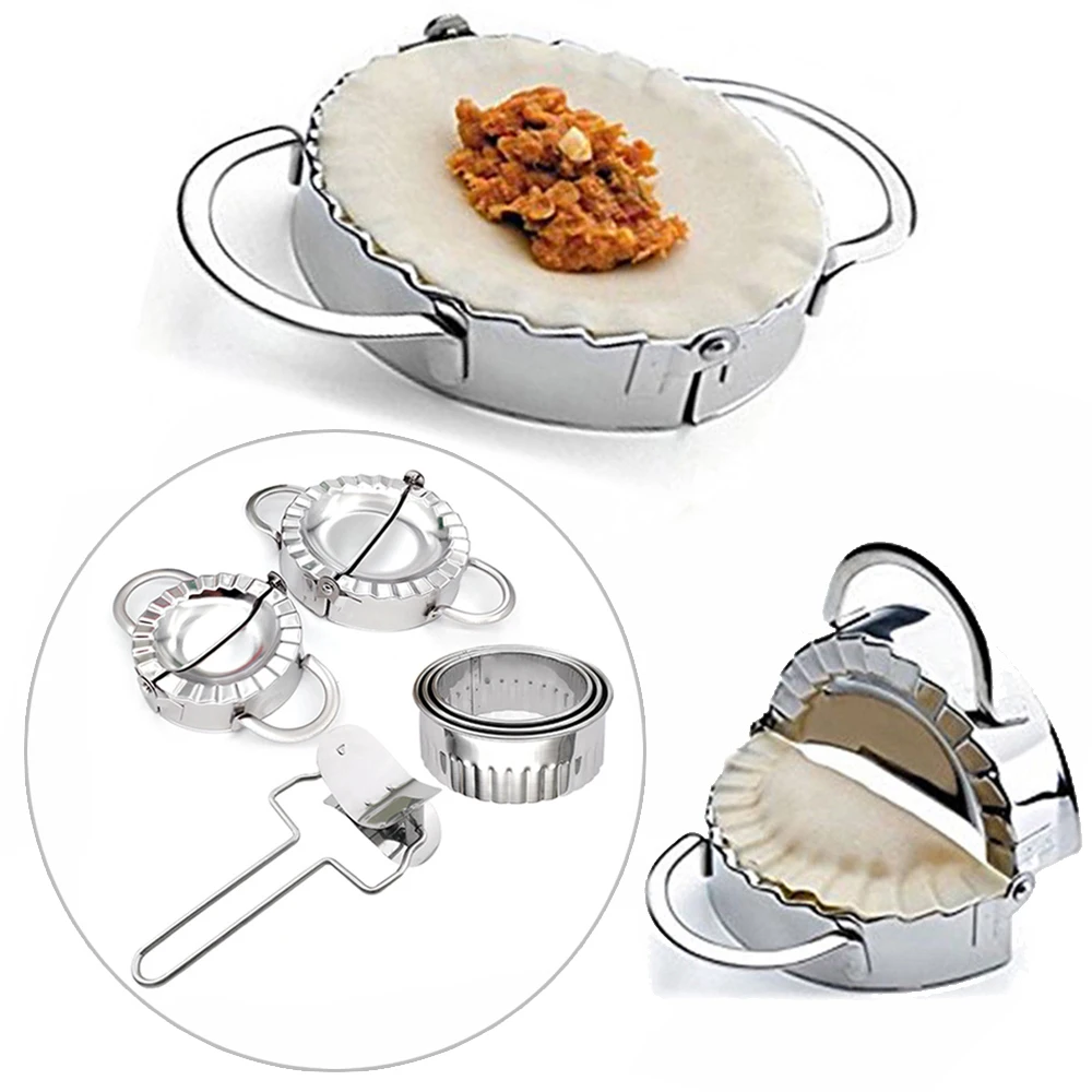 

Stainless Steel Dumpling Mould Lazy Must-Ravioli Making Mold Dough Presser Maker Cutter Tools Set Home Kitchen Dumpling Maker