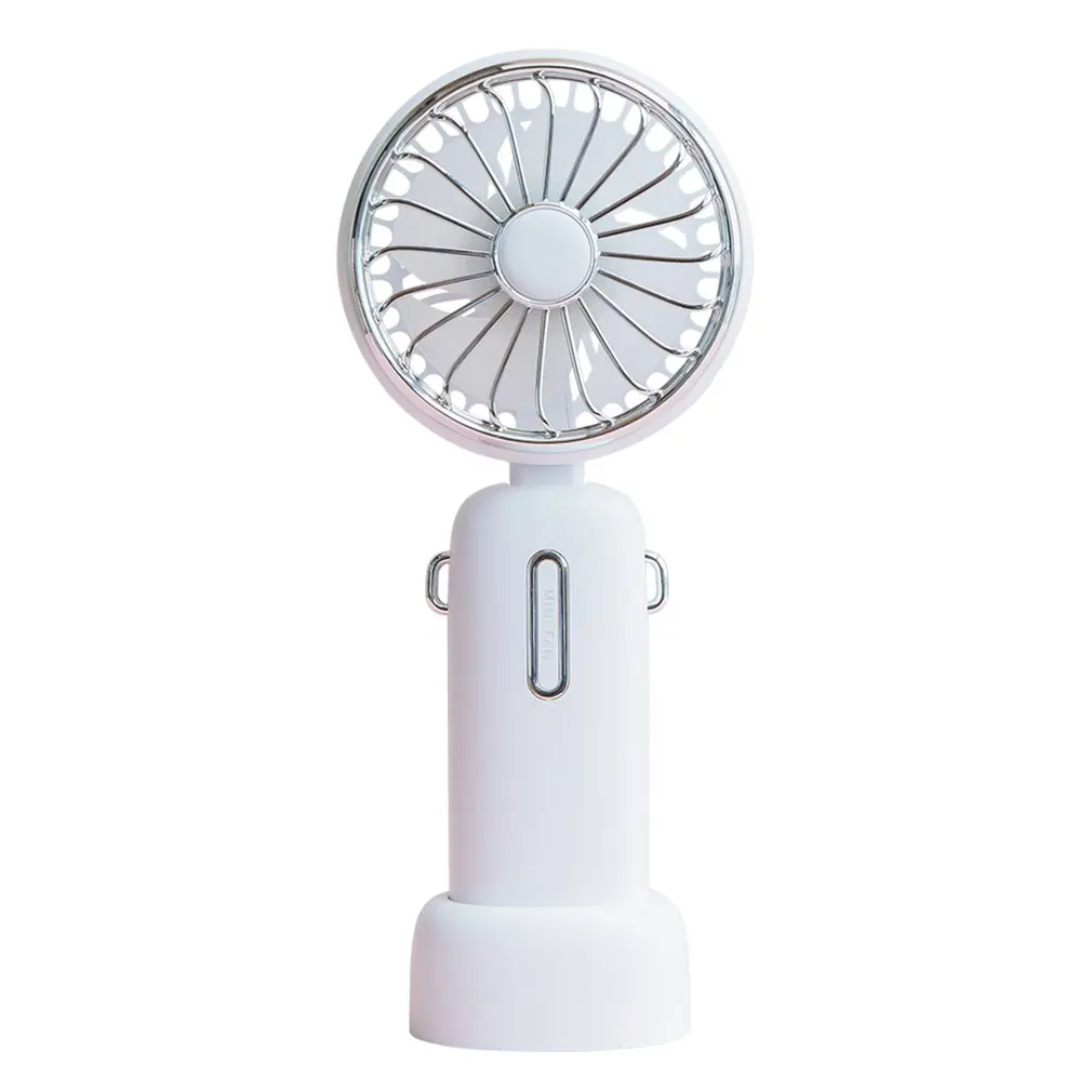 WT-F40 Desktop Mini Outdoor Portable Handheld Neck Fan With Spiral Four Leaves Three Gears Wind Silent Operation