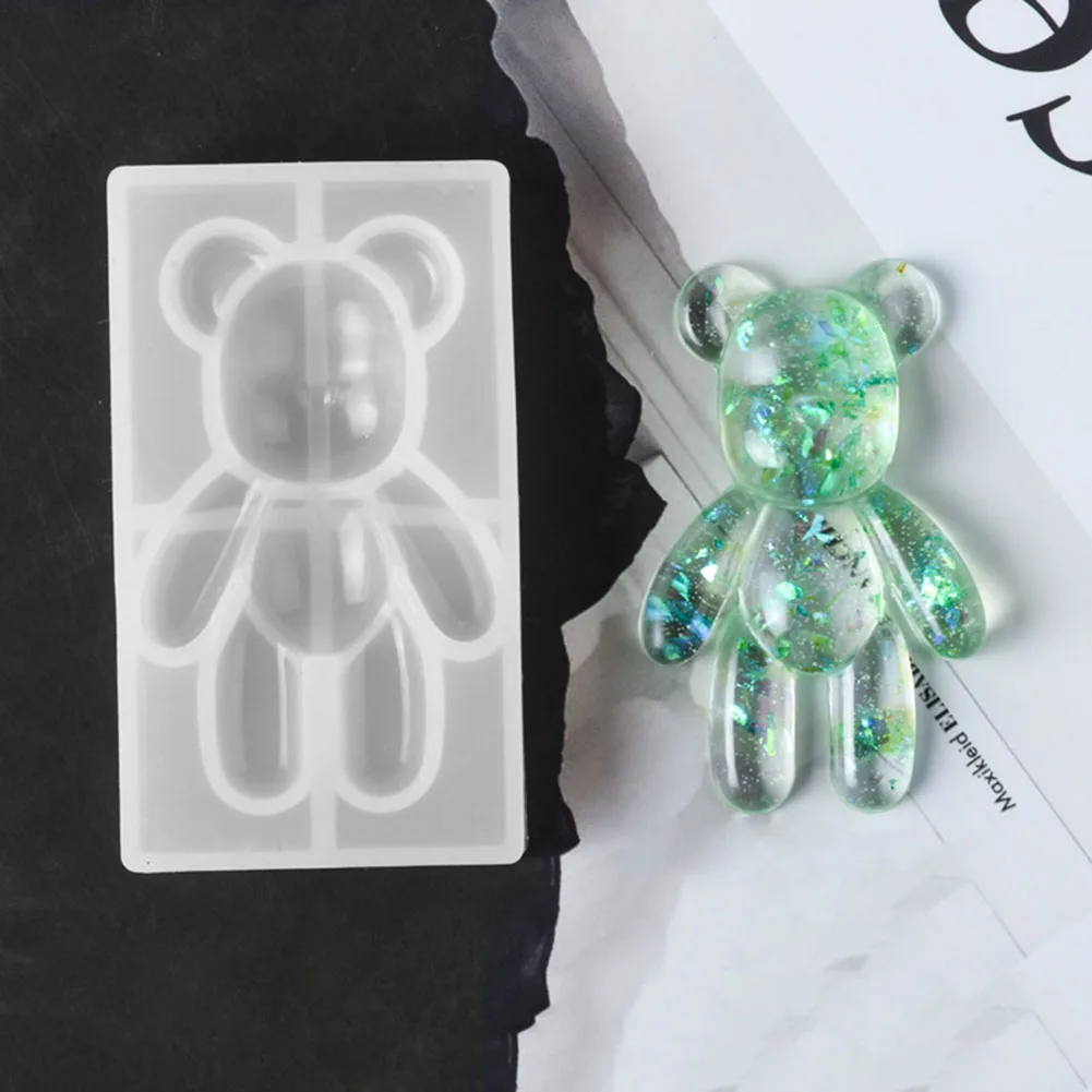 

Silicone Molds Bear Shape Epoxy Resin DIY Mould For Pendant Ornament Making Cake Jelly Chocolate Molds Handcraft Accessories