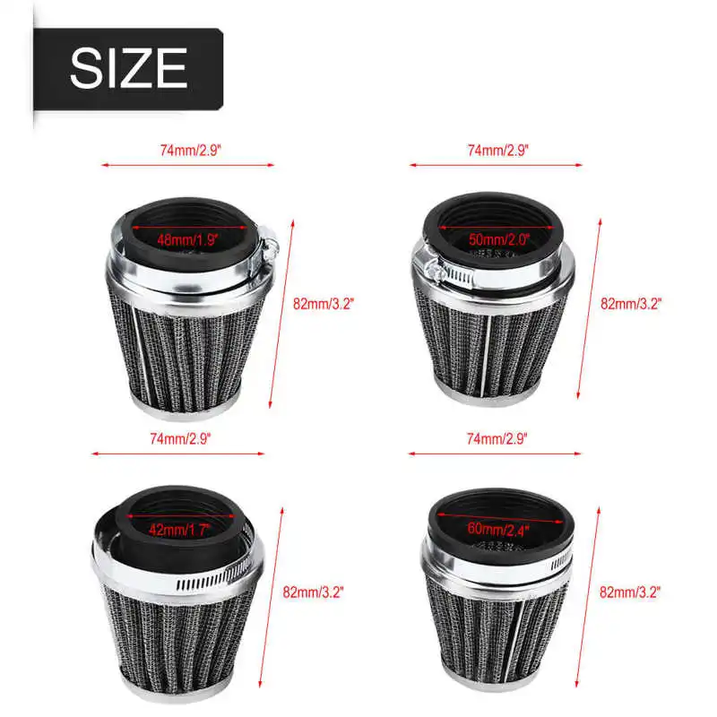 

Motorcycle Air Intake Filter Cleaner Universal for Honda Kawasaki Yamaha