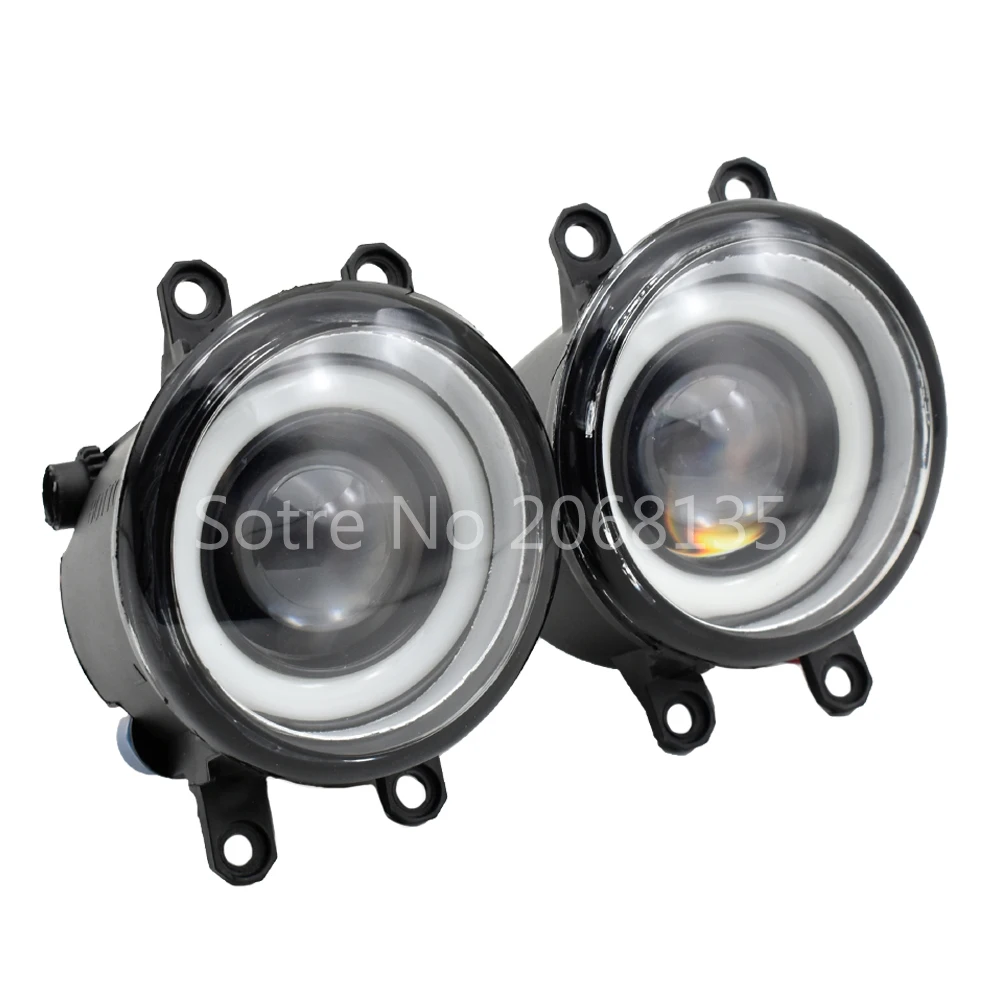 

2PCS For Toyota Corolla Avensis Camry Ractis Verso RAV 4 2003-2014 Car LED Fog Light Angel Eye Daytime Running Light White