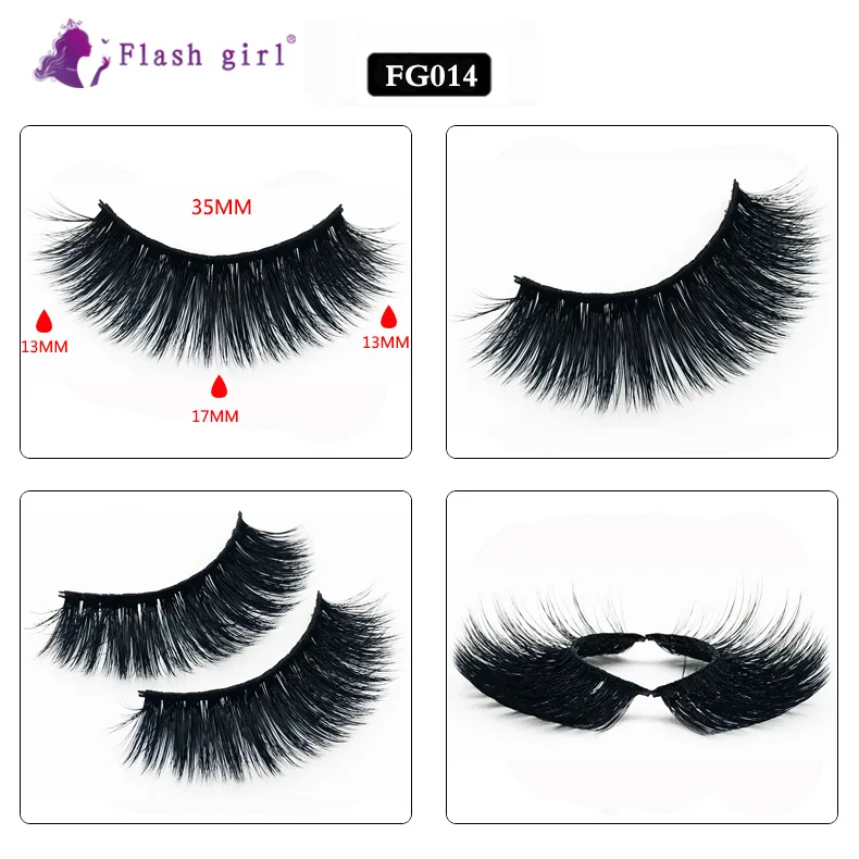 

Hot Sale FG014 Soft Handmade Mink Eyelashes Natural Long Mink Eyelashes Full Strip Eyelashes False Eyelashes Private Label