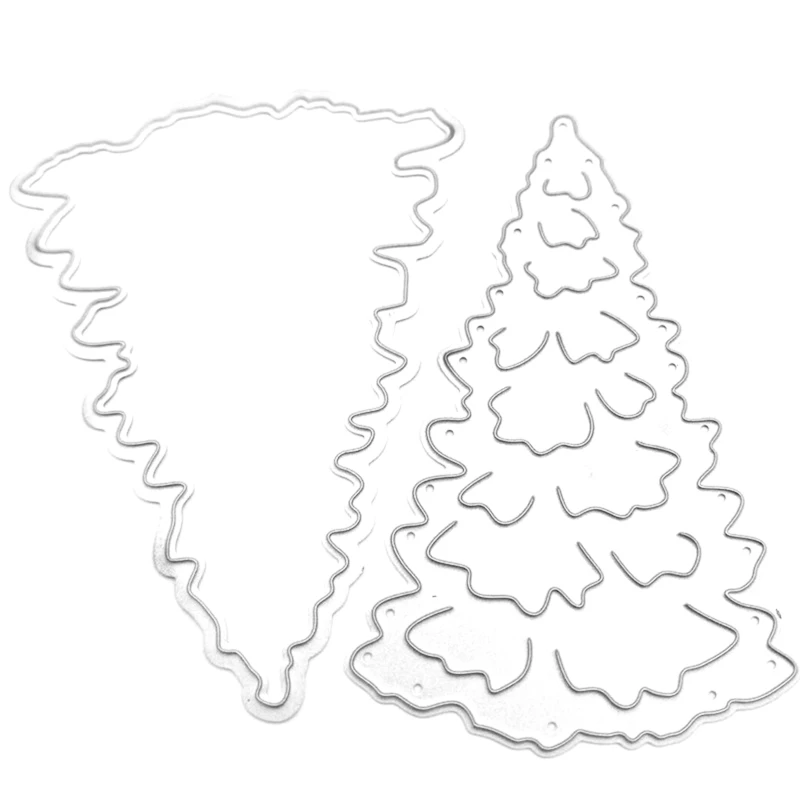 Рождественские елки металлические режущие штампы Трафаретный Скрапбукинг DIY
