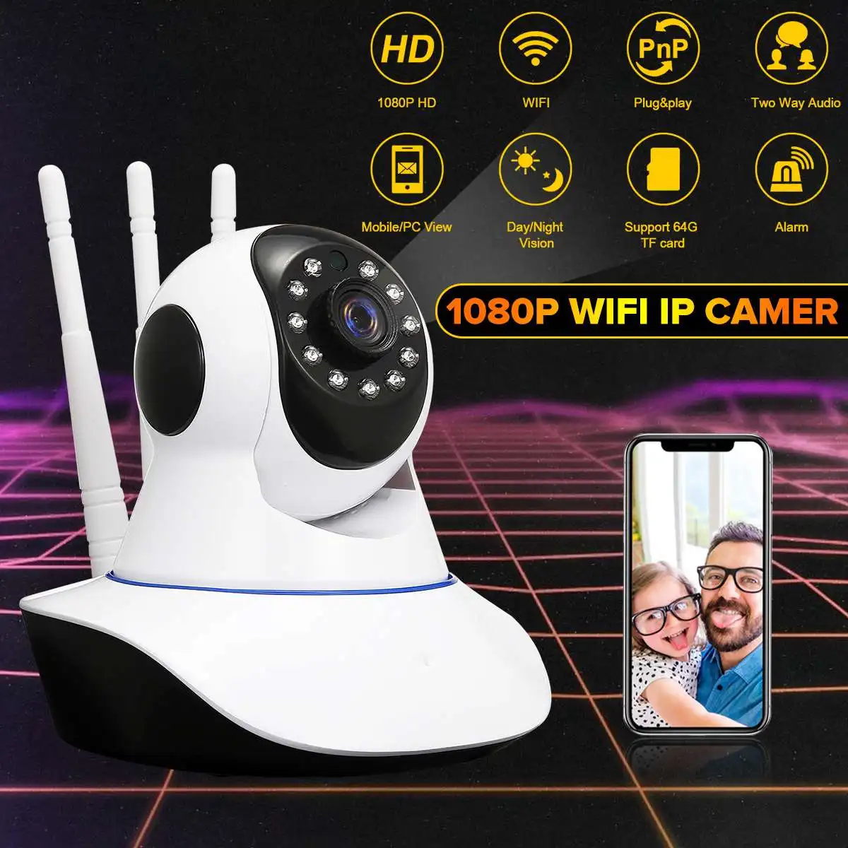 1080P IP камера детский монитор Wifi беспроводная домашняя камера безопасности камера наблюдения видео камера ночного видения CCTV PTZ 3,6 мм 2.0MP