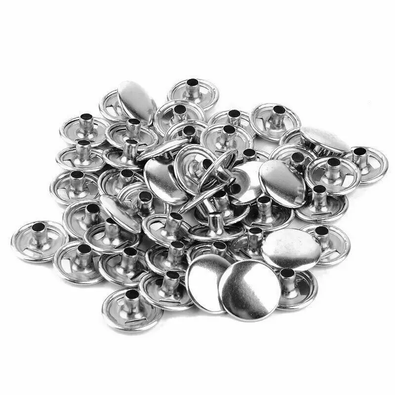 Набор из 20 кнопочных розеток 15 мм нержавеющей стали шнековый пресс штифт с