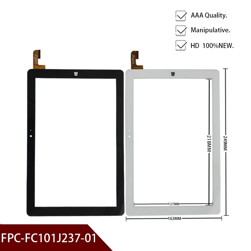 

A+ white or black Brand new original 10.1'' inch Tablet Digitizer Glass FPC-FC101J237-01 Tablet Touch screen panel Free Shipping