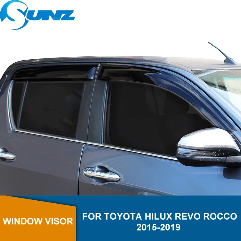 Дефлекторы бокового окна автомобиля для Toyota Hilux Revo Rocco 2015 2016 2017 2018 2019 дефлекторы