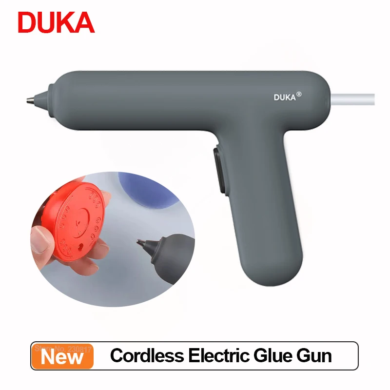 

DUKA EG1 Electric Cordless Hot Melt Glue Gun Fast Heating Overflow protection Mini Repair DIY Tool with 7mm Glue Sticks