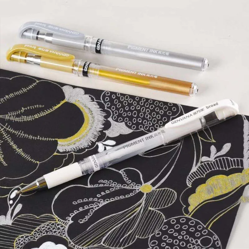 

3/20Pcs Gold Silver White Gel Pen Highlighter 0.8mm Sketch Marker Pen for Artist Comic Design Drawing Fine Liner Pen Supplies