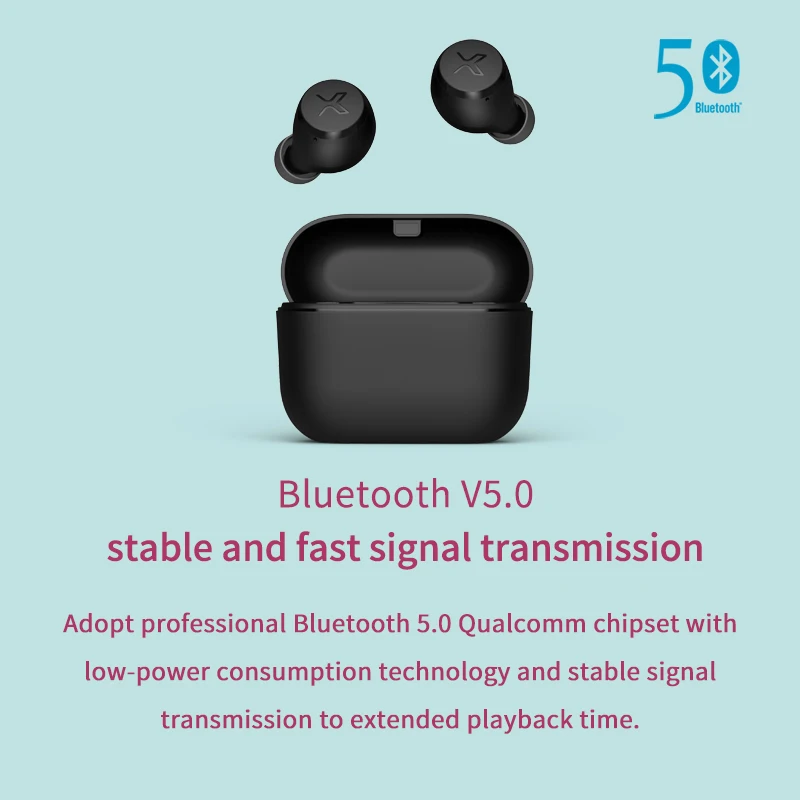 TWS Wireless Bluetooth Earphone bluetooth 5.0 voice assistant touch control voice assistant up to 24hrs playback enlarge