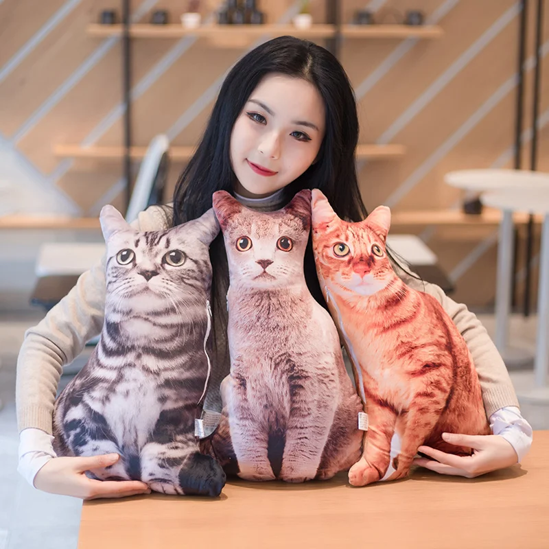 50 см 3D новинка искусственная игрушка для кошки мягкое животное подушка диван