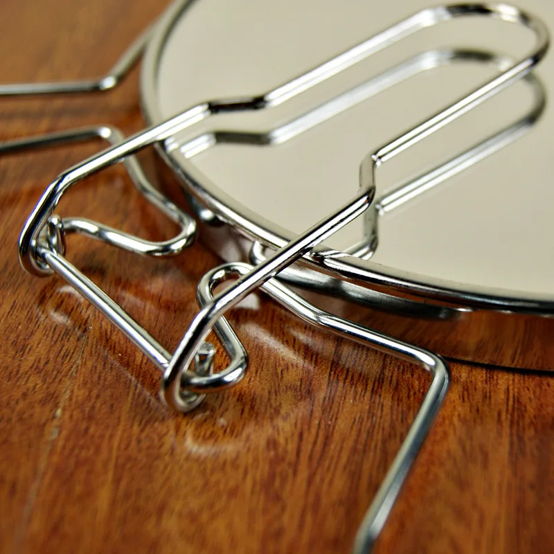 Вращающееся женское настольное зеркало двустороннее свадебное из нержавеющей